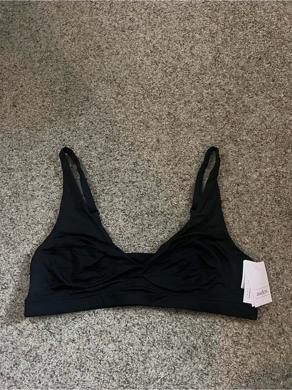 Auden Black Wireless Scoop Bralette with Adjustable Straps